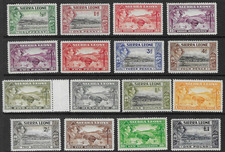 SIERRA LEONE 1938-44 SET (16) MH/LMH/MNH.  SG. 188 - 200.     (A654)
