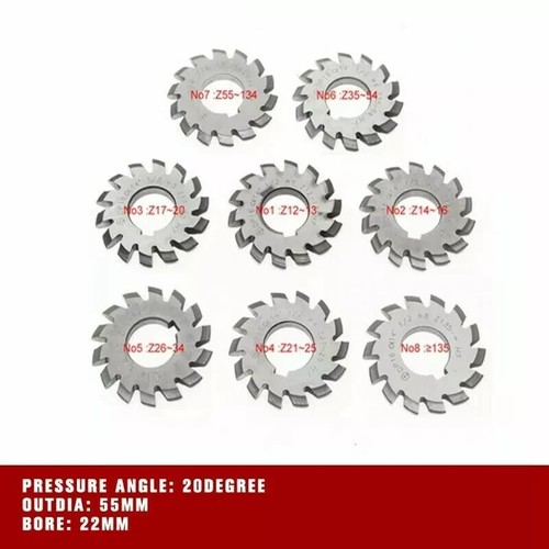 8pcs set pa20 - m1.5, #1-8