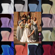 Silk Touch Dressmaking Stretch Jersey Fabric Infinity Bridesmaid Prom Dress