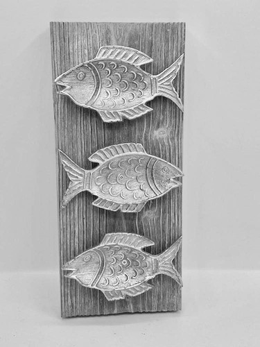 Handmade plaque rustic grey - plaque,