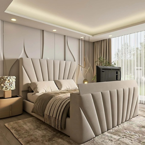 Kaity sunshine bed frame in - sunshine, tv