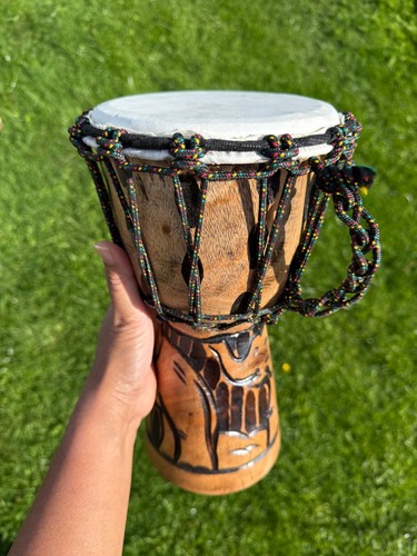 Djembe drum 30cm - hand, carved