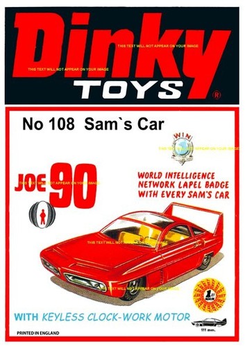 Dinky joe sam car red - 90, sam`s