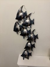 Metal Wall Art silver blue