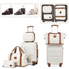 Hard Shell ABS+PC Suitcase Set Trolley Carry-On Hand Cabin Luggage Travel Bags