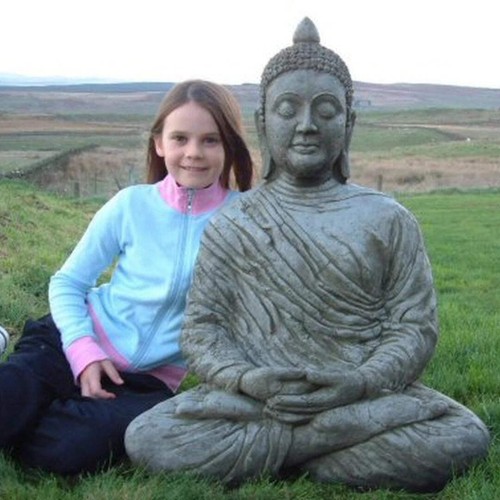 Large meditating buddha statue - meditating,