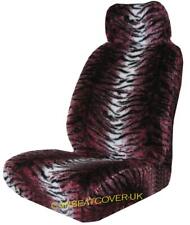 For RENAULT TWIZY RED TIGER SEAT COVERS FAUX FUR FRONT SEATS PAIR