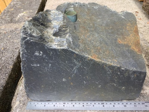 Slate stone water feature