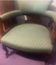 Victorian Nursing Chair Vintage Green 