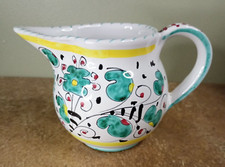 Vintage, Continental Pottery with Hand Painted Cockerel, Milk Jug, 0.75 Pints