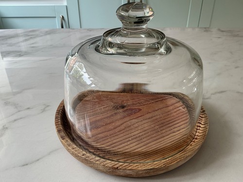 Small glass cheese - glass, dome