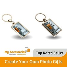Blank Metal Photo Keyring 40 x 25mm ML40 Insert Size - Personalise Gifts & Promo