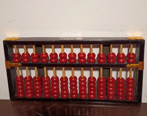 Vintage chinese abacus lotus - vintage,