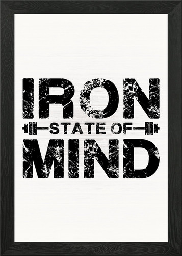 Iron mind framed wall - iron, art