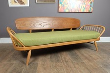 Vintage Retro Ercol Light Elm Studio Couch Day Bed