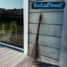 Besom Broom Traditional Hand Birch Witches Broom To Sweep Up The Leaves M1