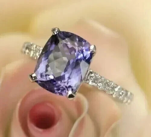 3ct cushion cut blue - cushion,