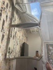 Silver Pair Of Mirrored Drawer Bedside Tables