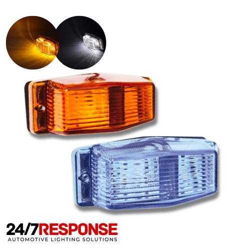 Clear amber led front double - clear,