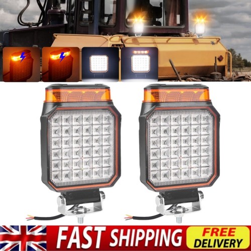 36led amber strobe flashing - 2x,