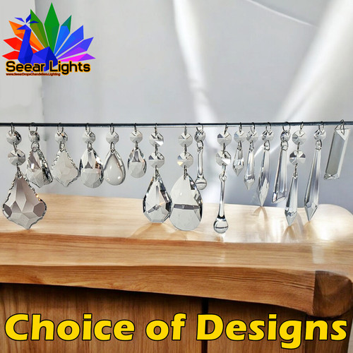 Cut glass crystals chandelier - crystals,