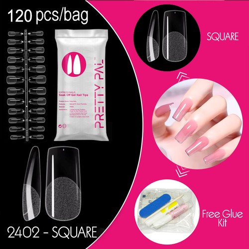 120pcs square soft gel false - 120pcs,