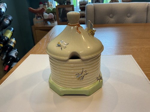Crown devon honey - pot, vintage