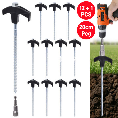 12pc screw hard ground - screw, rock