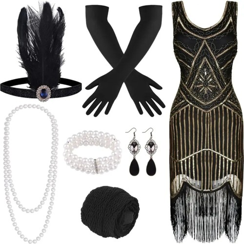 1920s neck sequin beaded - 1920s,