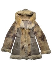 Vintage Real Sheepskin Hooded