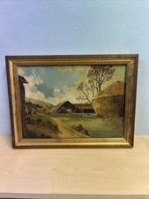Old Painting Of Countryside