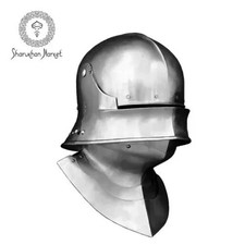 Helmet Sallet Bevor Medieval Gothic Sca German 15 Century Larp Knight Armor