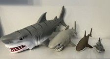 Jaws official Shark + Shark Figures x 4 Great White Shark Large Tiger