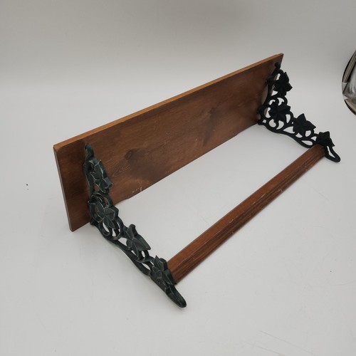 Vintage wood wall shelf cast - wood,