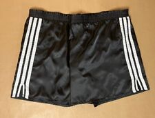 VTG ADIDAS shorts nylon black Ventex running sprinter Glanz Shiny Gay D8 36-42”