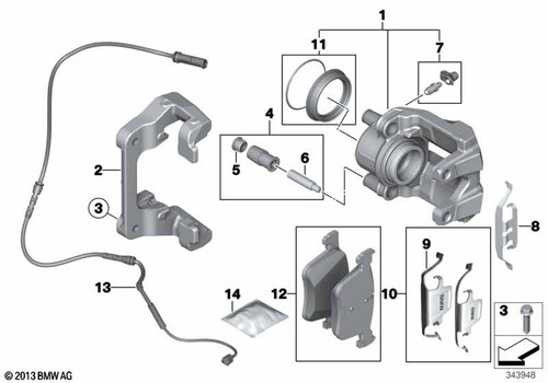Genuine bmw caliper carrier - bmw,