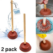 2x Toilet Sink Plunger Heavy