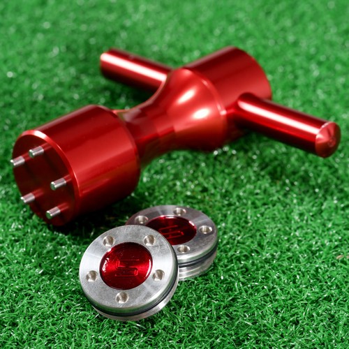 Pair red golf putter - 1,