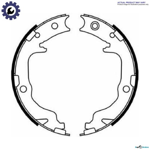 Brake shoe set parking - set,