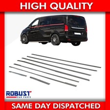 8 PCS CHROME WINDOWS FRAME TRIM STRIP FOR MERCEDES V-CLASS VITO W447 (2014-2022)