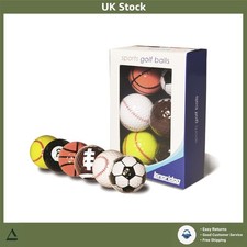 Pack of 6 Multi-Colored Novelty Golf Balls - Perfect Gift for Golf Lovers