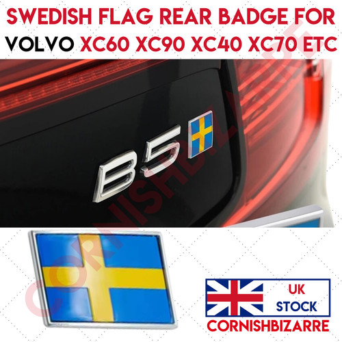 Swedish flag silver rear boot - swedish,