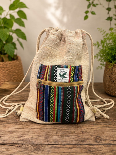 Hippy festival drawstring bag - hippy,