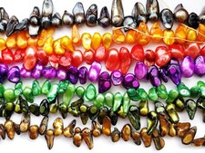 clearance14.5-15'' Fresh Water pearl Blister 8x17&7x14mm purple red orange green