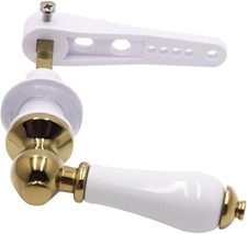 Ceramic Toilet Cistern Lever Flusher Traditional WC LOO Gold/Brass Finish Handle