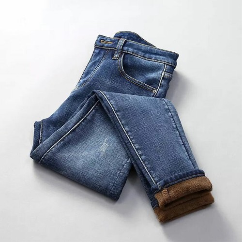 Women warm fleece lined - lined, denim