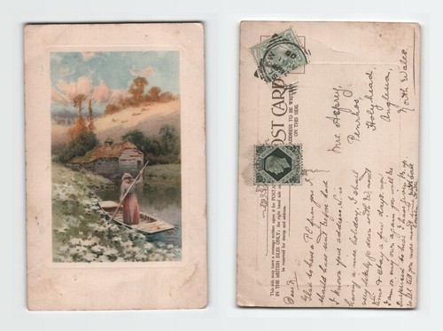 Vintage postcard rural river - postcard,