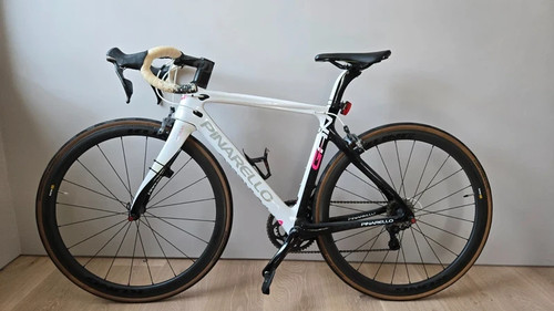 White pinarello road bike - white,