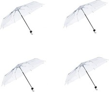 Umbrella Clear Small 4 Pack Rain Transparent PVC Plastic Wedding See Through