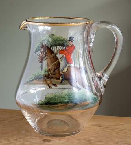 Vintage large glass pitcher - vintage,